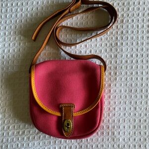 🌺🍊 Fossil Pink & Orange Crossbody Bag Purse NWOT